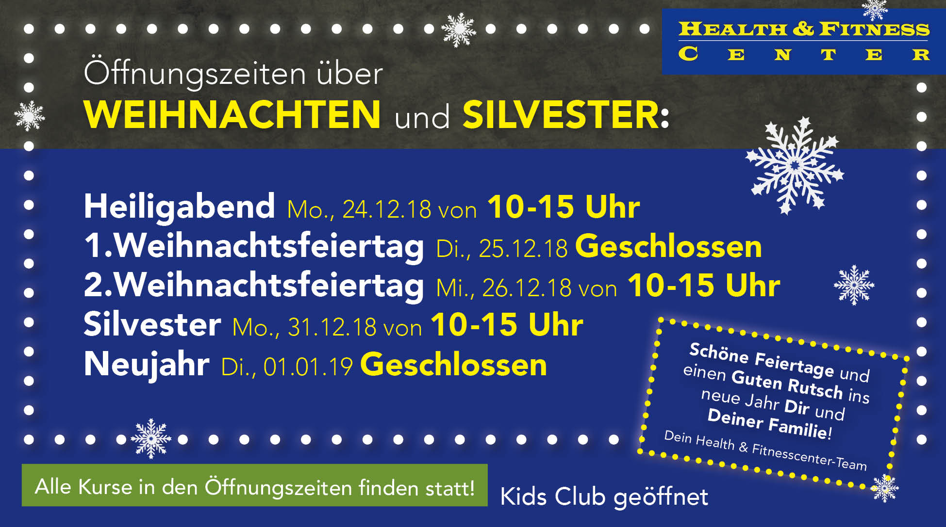 Coop Oeffnungszeiten Weihnachten 2022 Öffnungszeiten über die Feiertage Health & Fitness Center Lünen